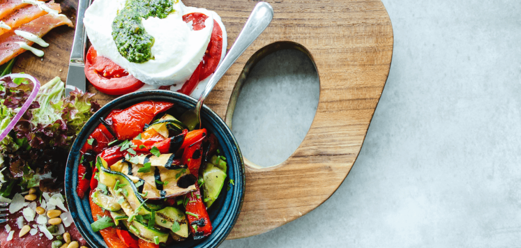 A tray of food on Meatless Monday