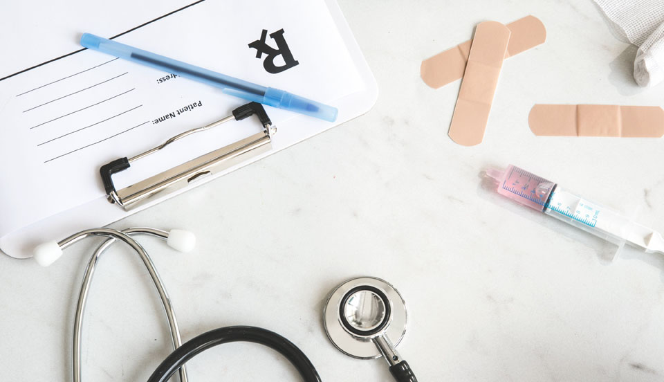 medical professionals desk