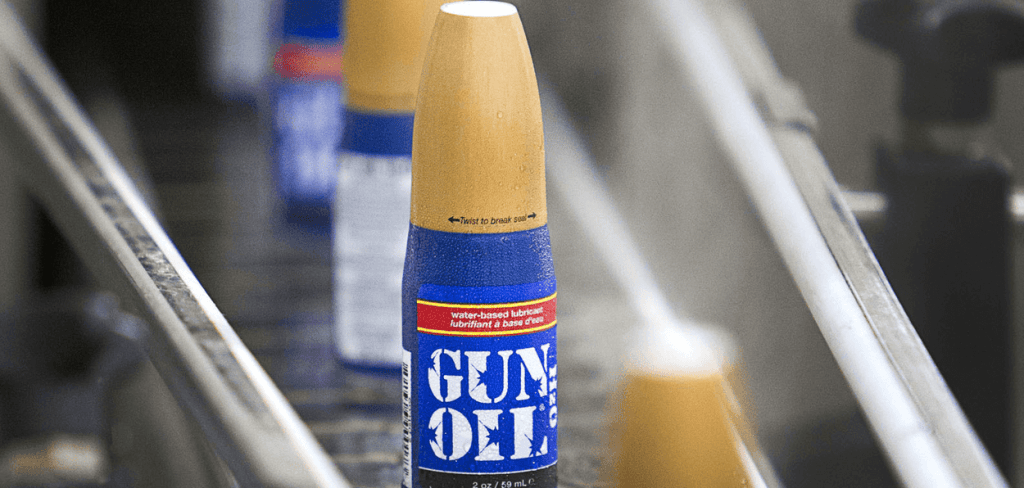 Manufacturers' image of the Lubricant Gun Oil Down the Conveyer Belt