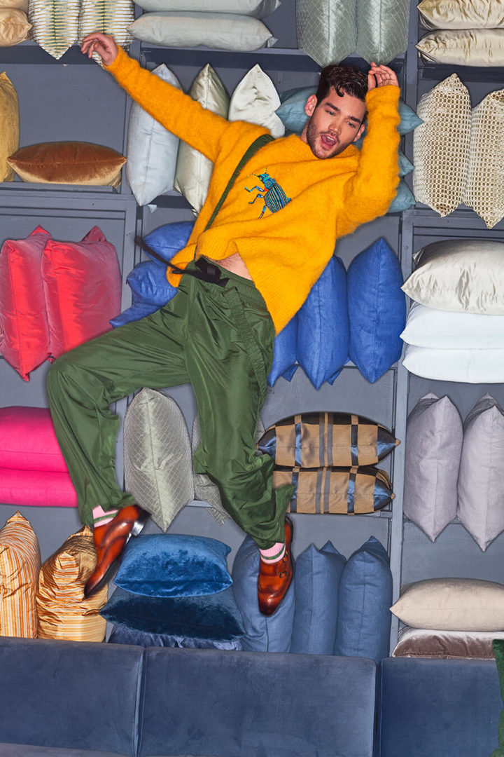 Editorial pictorial #5 of Men's Shoe Line,Top Owen with model Chris Fawcett