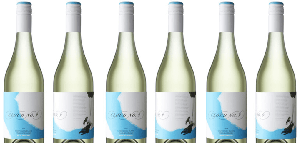 Bottles of Cloud No 9 Wine