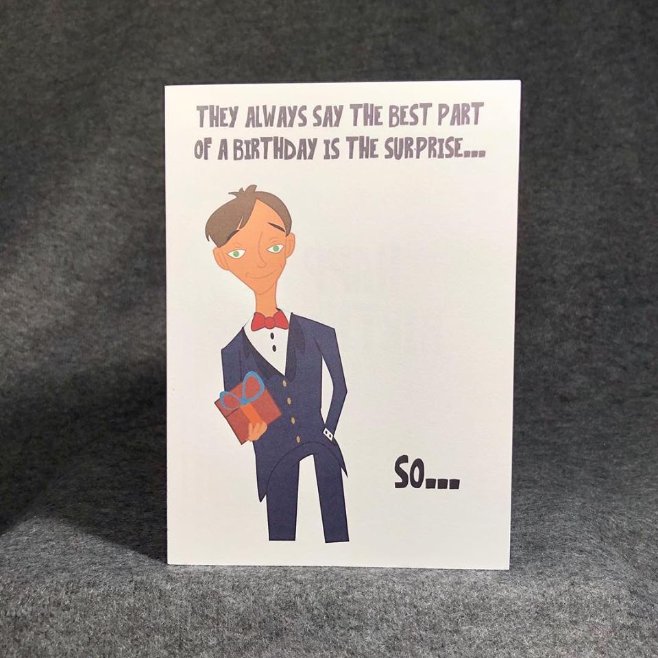A photo of the front of a happy birthday greeting card by My Poet is Pervert