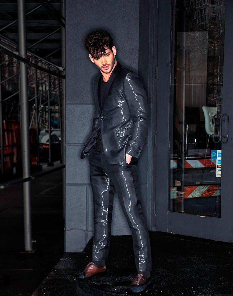 Editorial pictorial #3 of Men's Shoe Line,Top Owen with model Chris Fawcett