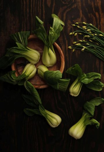 A photo of tiny little bok choy