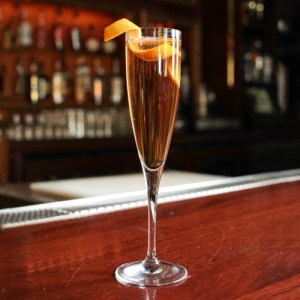 Forbidden Apple Cocktail with Brandy and Champagne